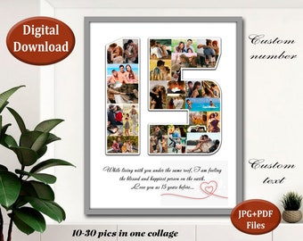 15 Anniversary Gift Collage !5 years together Photo collage Gift for marriage Love Wedding Collage Photo collage