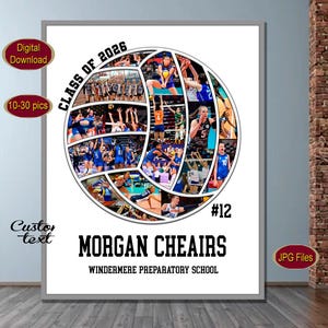Volleyball Photo Collage Senior volleyball Gift Volleyball Banner Senior Night Gift Collage Coach volleyball gift
