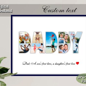 Daddy Gift Photo collage Gift for Dad Papa personal Collage Photo collage Father day gift Family collage