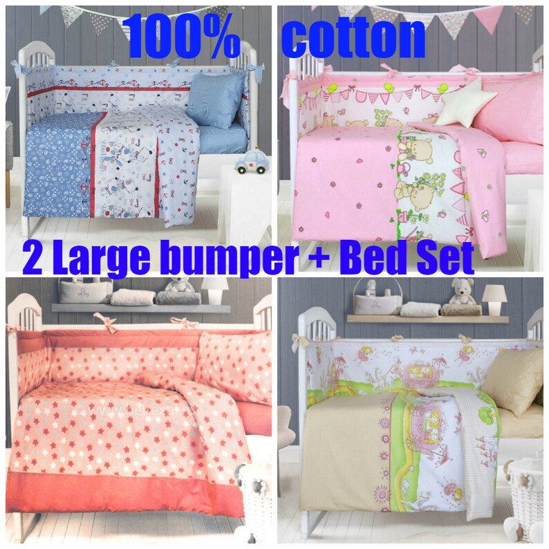 5in1 Crib Set Duvetcoverpillowcasefitted Sheet2 High Etsy