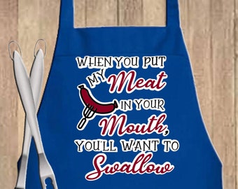 Funny Dad Grill Apron, Offensive BBQ Apron