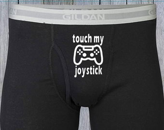 Xbox Playstation gamer boxer brief, wanna play joystick boxer, hilarious gift for him, mens underwear with funny suggestive saying, gag gift