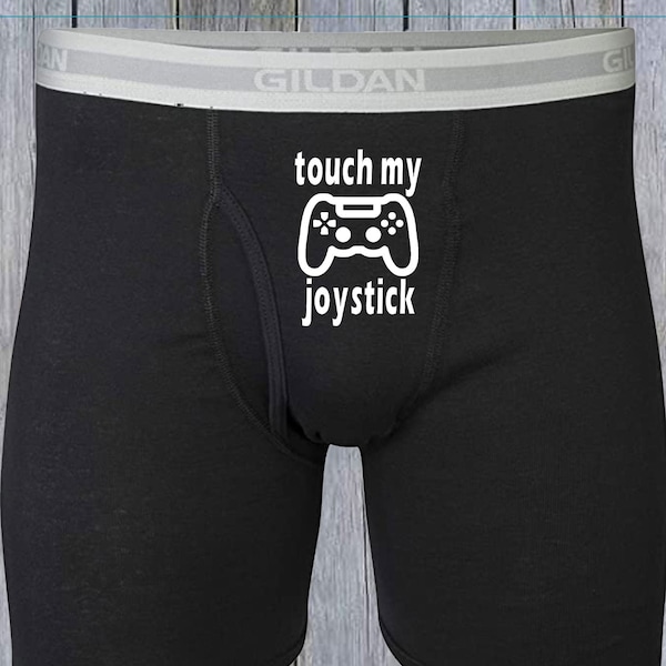 Xbox Playstation gamer boxer brief, wanna play joystick boxer, hilarious gift for him, mens underwear with funny suggestive saying, gag gift