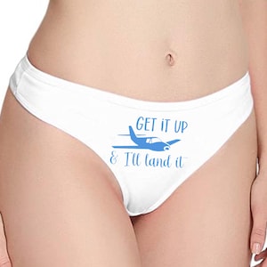 Funny Pilot Lingerie, Suggestive Thong Panty, Valentine Gift