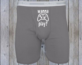 Play With Me Video Game Women Briefs & Men Boxer Briefs