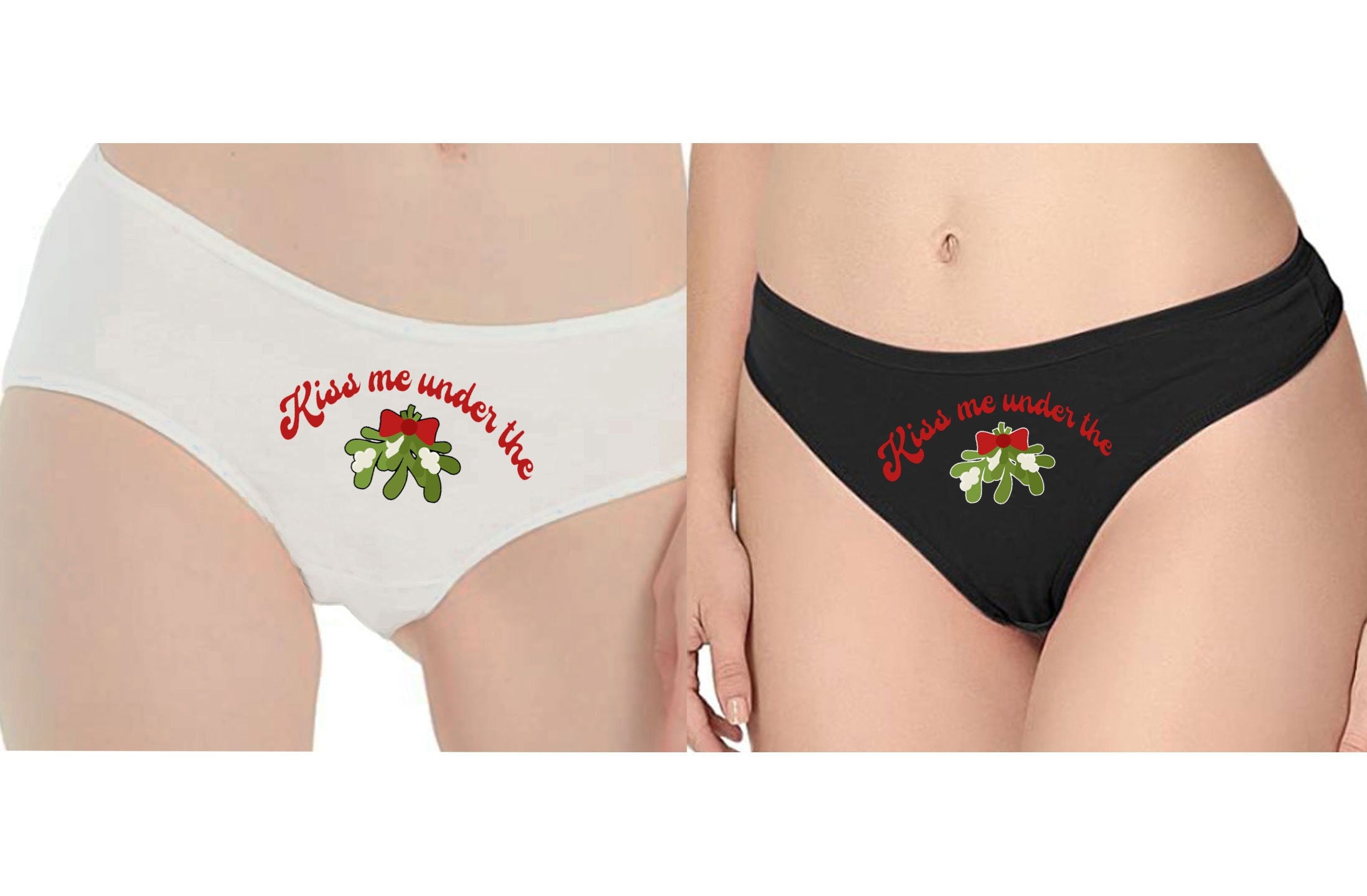 Naughty Holiday Panties, Winter Mistletoe Lingerie, Funny Christmas Bridal  Bachelorette Party Gift, Funny Gag Gift, Mistletoe Holiday Panty 