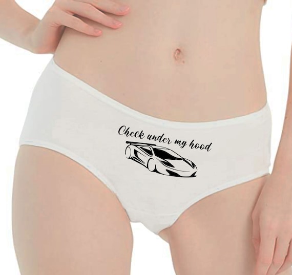 Suggestive Panties for Her, Check Under My Hood Panty Lingerie