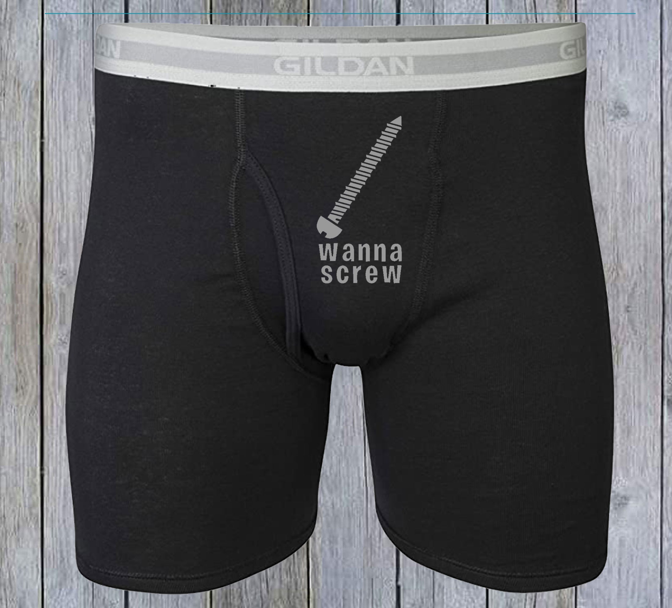Naughty gift for handyman carpenter mechanic, wanna screw briefs for