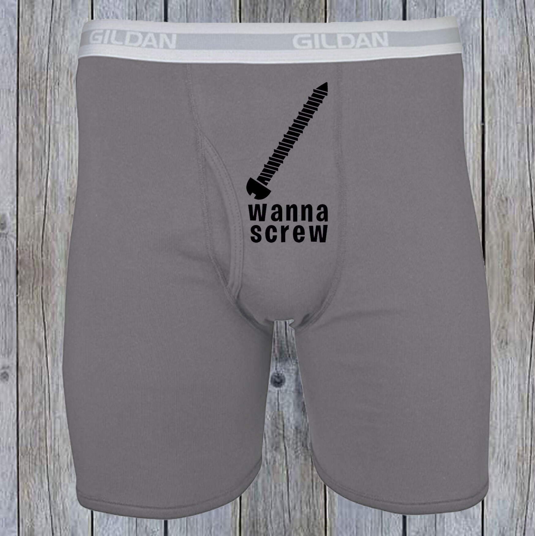 Naughty gift for handyman carpenter mechanic, wanna screw briefs for