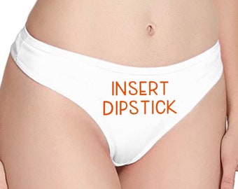 Insert Dipstick thong panty lingerie, funny gag gift