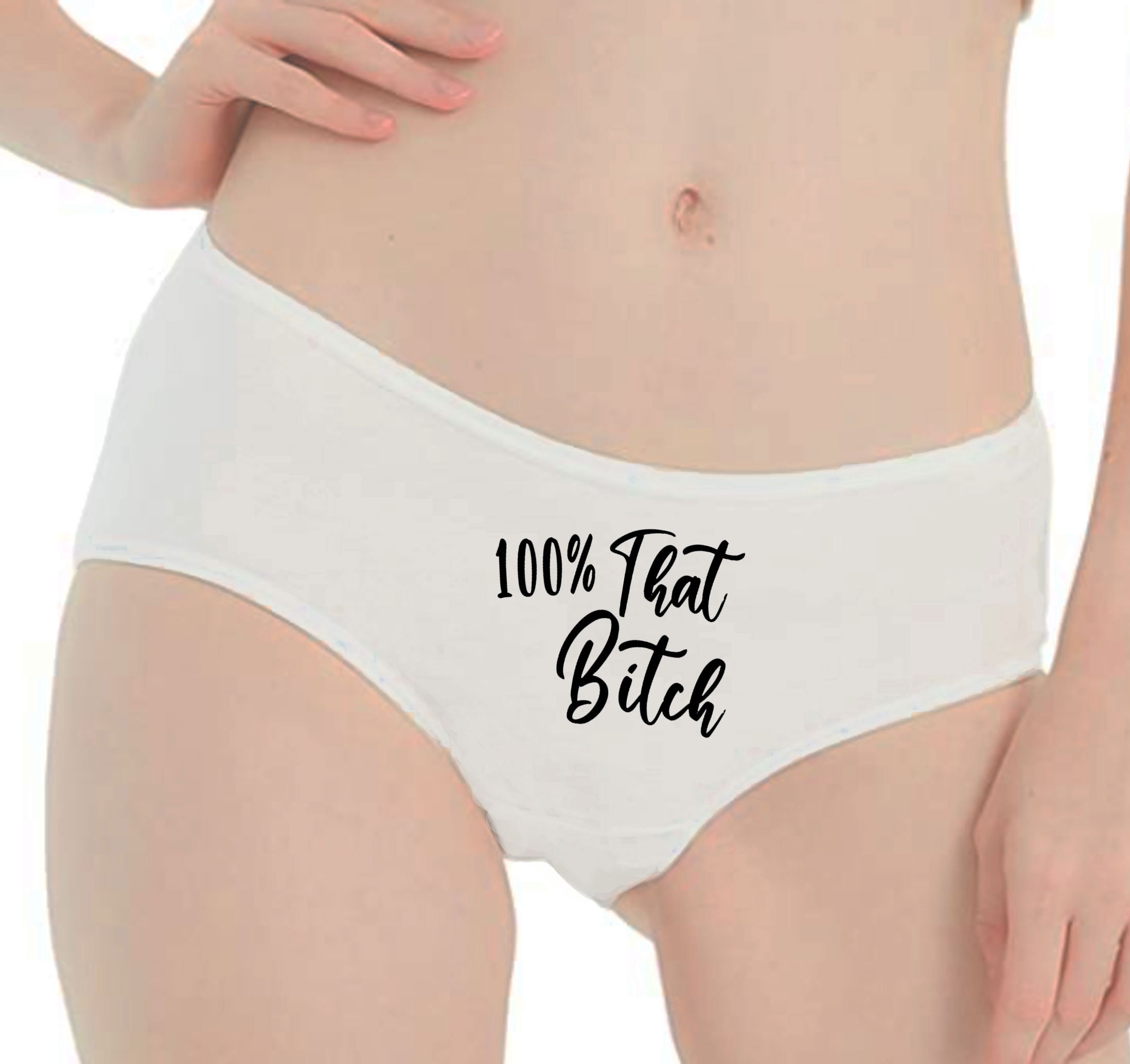 Naughty Panties for Her 100 That Bitch Lingerie Valentine Etsy