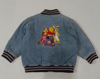 winnie the pooh varsity jean jacket