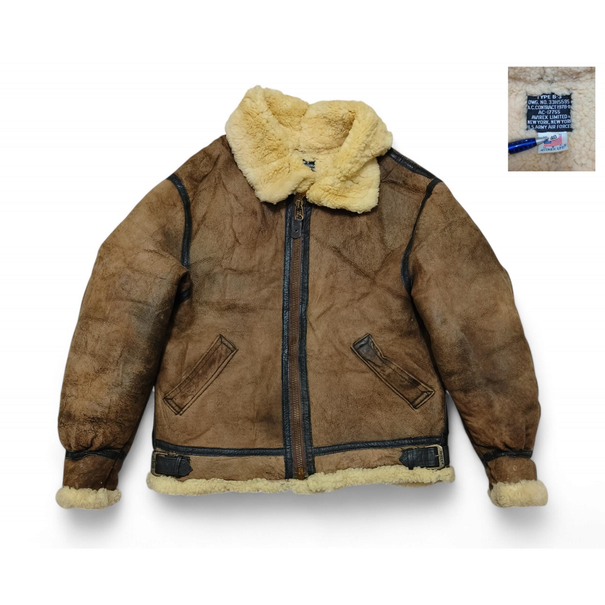 Vintage 80s Avirex Limited LTD New York USA Type B-3 Shearling Sheepskin Leather Jacket US Army Air Force Size 40 - Etsy Vintage 80s Avirex Limited LTD New York USA Type B-3 Shearling Sheepskin Leather Jacket US Army Air Force Size 40 - Etsy