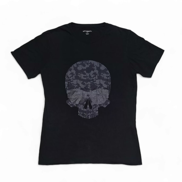 Karl Lagerfeld Paris Black Skull Graphic T-Shirt