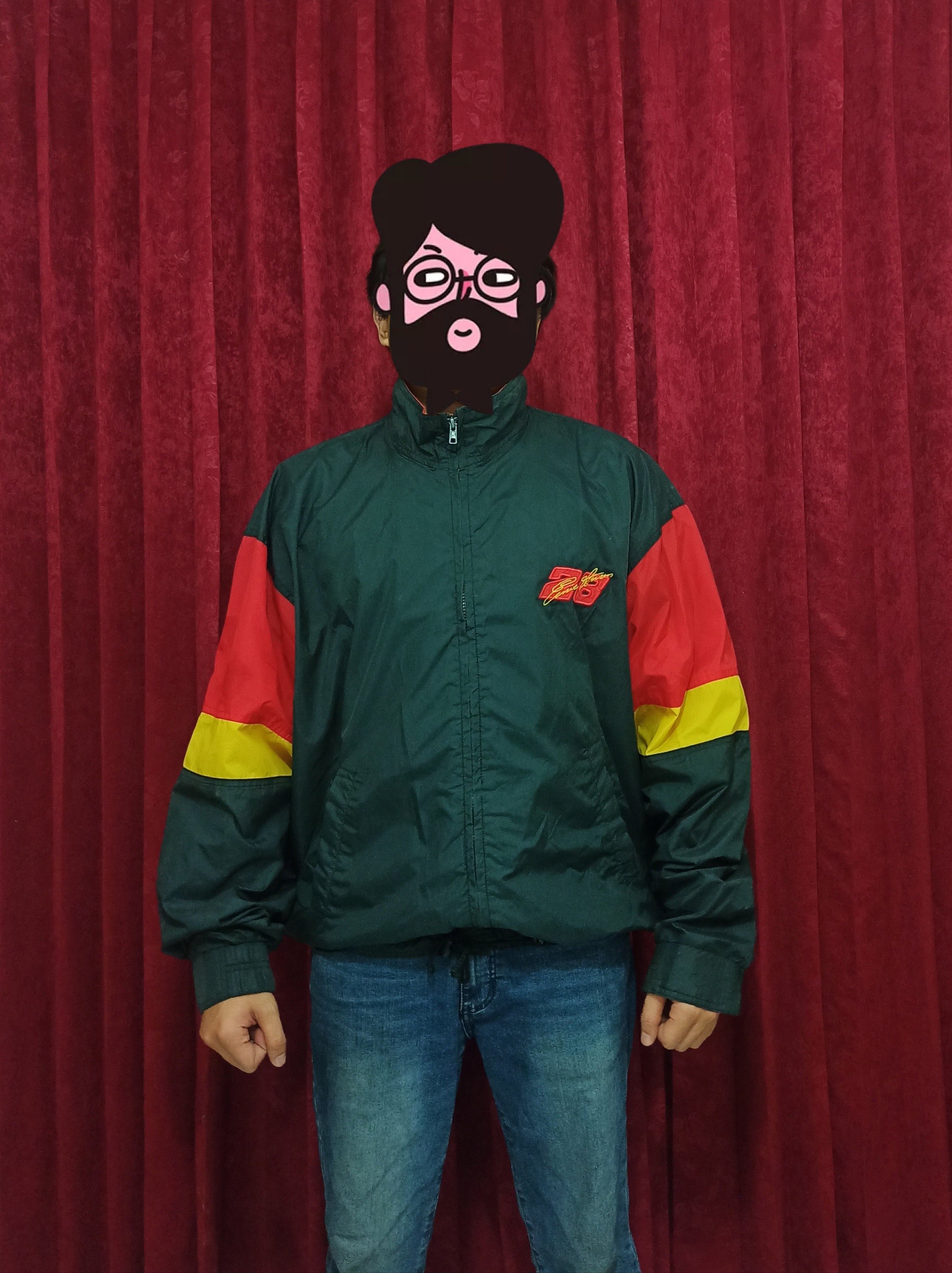 【NUTMEG】ERNIE IRVAN ボンバージャケット A-3165 Vintage 90s Ernie Irvan #28 Nutmeg Nascar Racing Jacket M