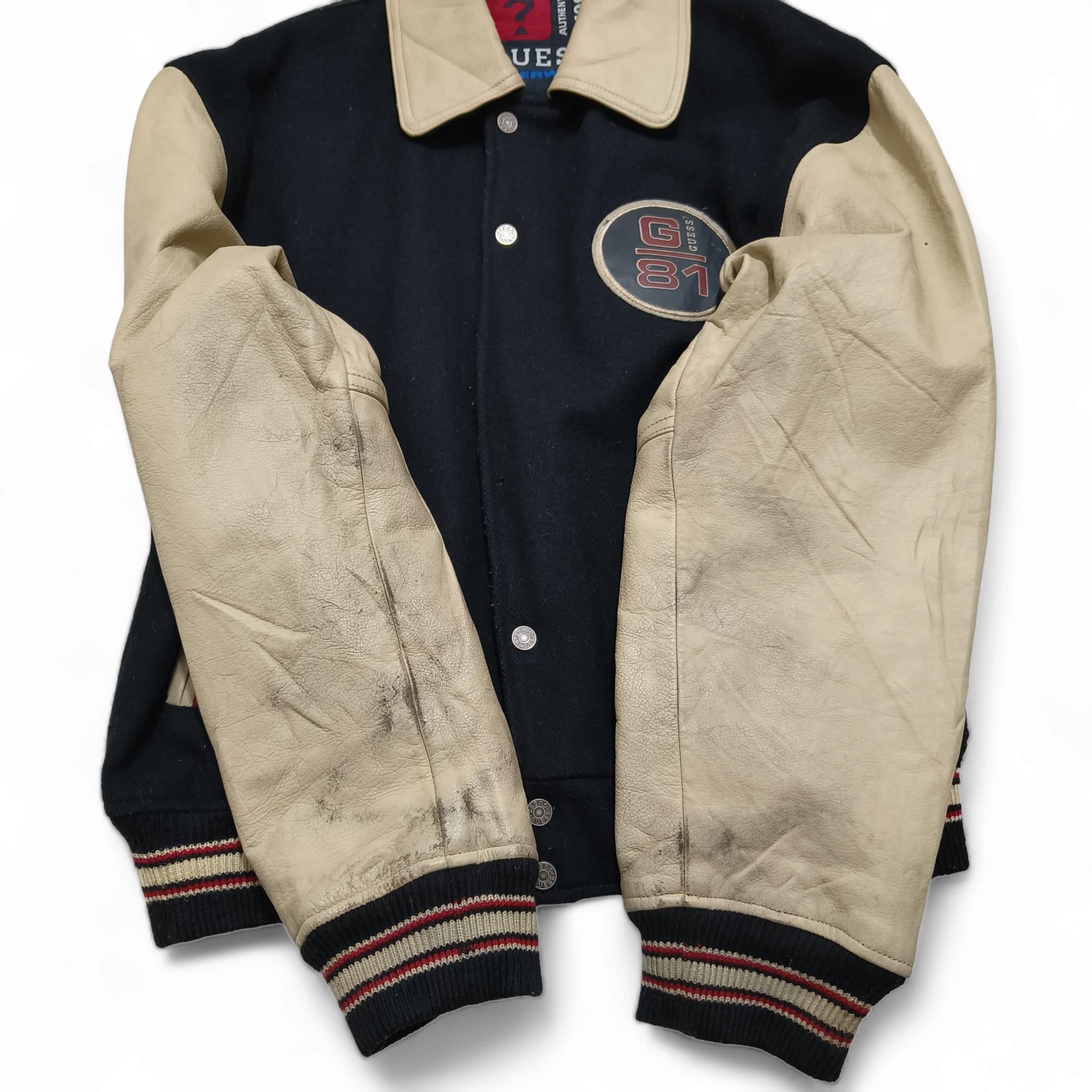 Vintage Guess USA Retro Classic Big Logo Letterman Jacket