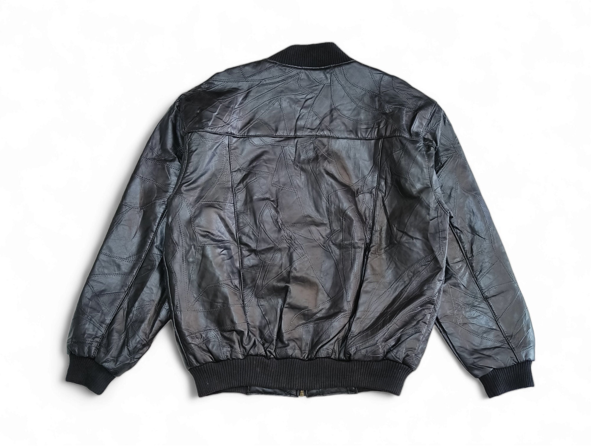 grunge fade leather blouson 本革 短丈 Y2K Men's Leather Blouson – La Garçonne