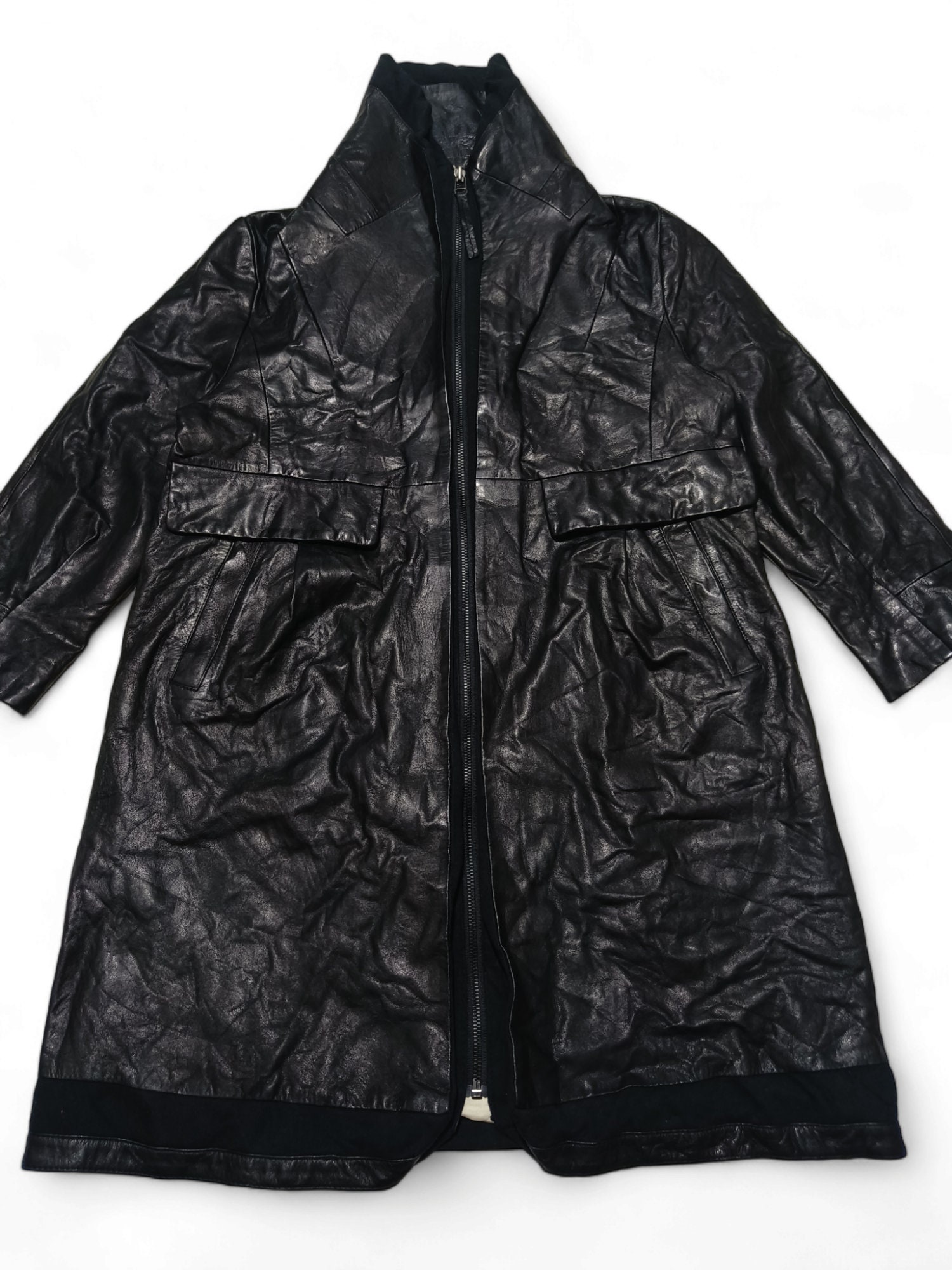 Vintage Y2K LIO BELL Women's Black Genuine Sheepskin Leather