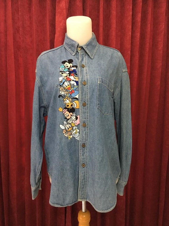 disney embroidered denim shirts