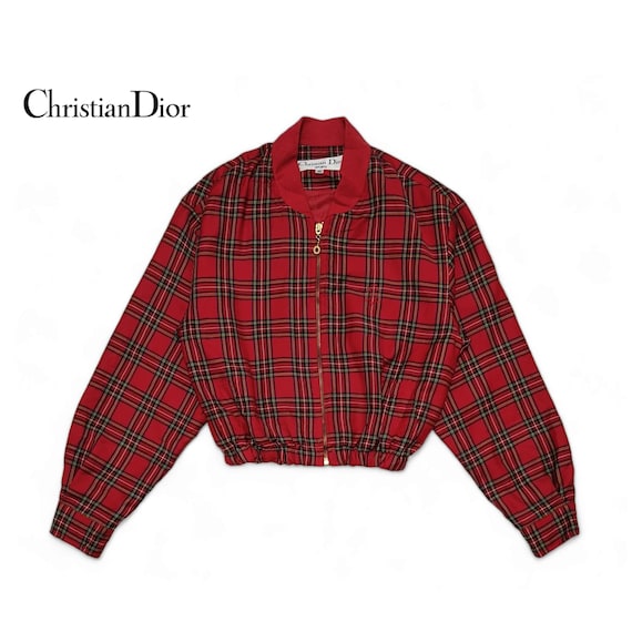 Customized Vintagey2k Christian Dior Tartan Cropped Crop Top