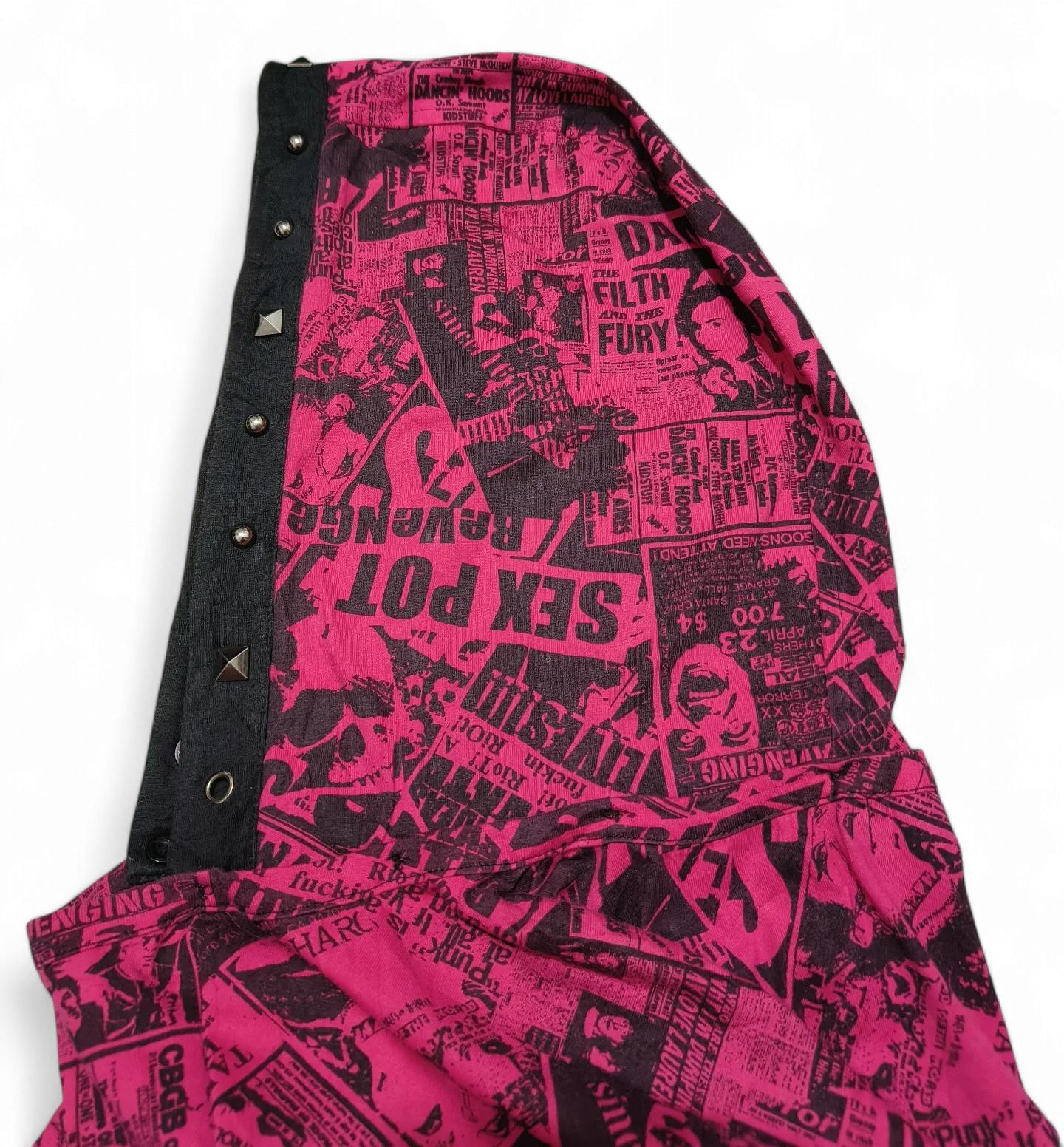 Vintage Y2K SEX POT REVENGE Newspaper Hoodie, Punk Style, Size S