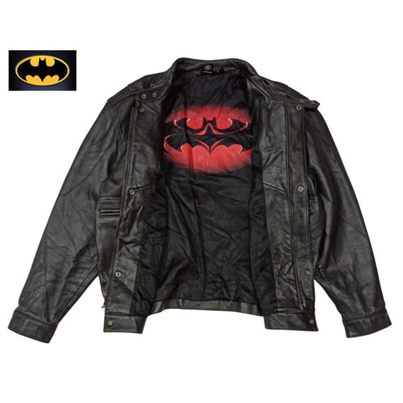Collectors! RARE Vintage 90s Batman Warner Bros DC Comics Leather 