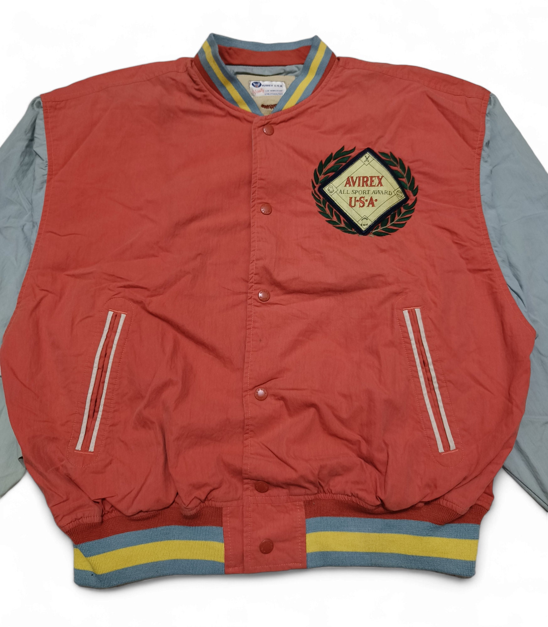 Vintage 90s Avirex USA Baseball Varsity Jacket - Etsy