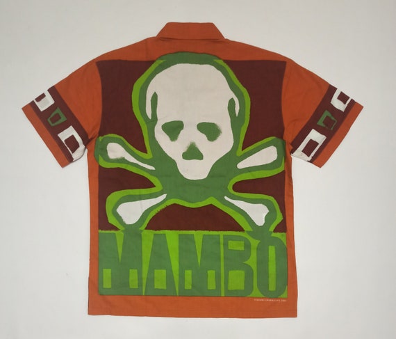 Vintage 00s Mambo Skull and Bones Shirt Medium