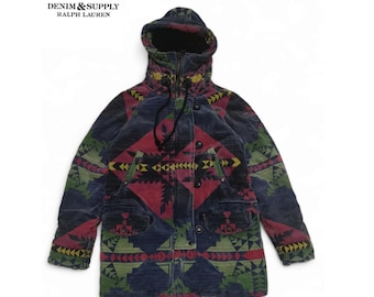 Ralph Lauren Denim & Supply Azteekse capuchonjas, maat XS