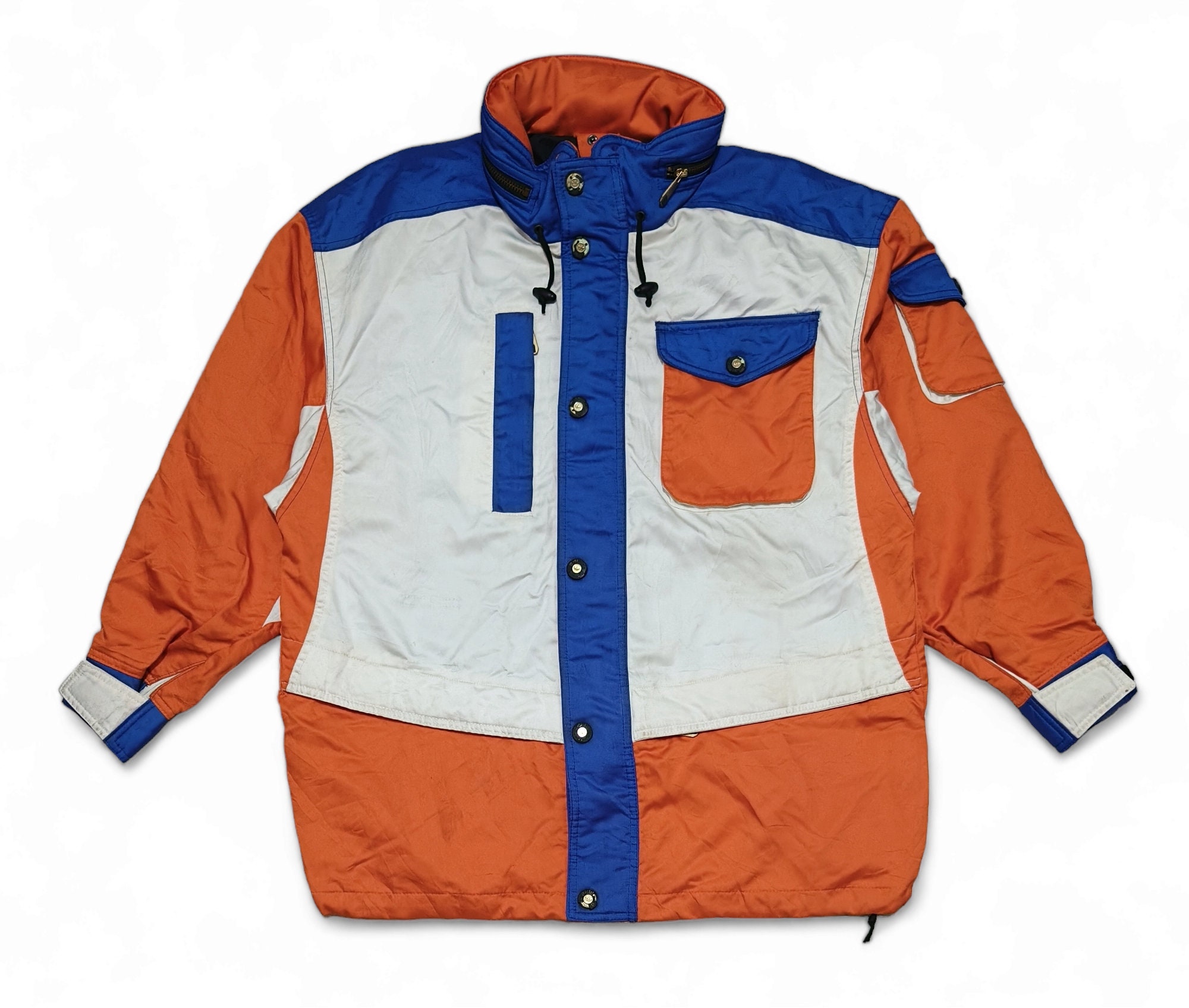 Vintage - Adidas Ski Jacket: Multicolour Big Logo Snow Gear, Size