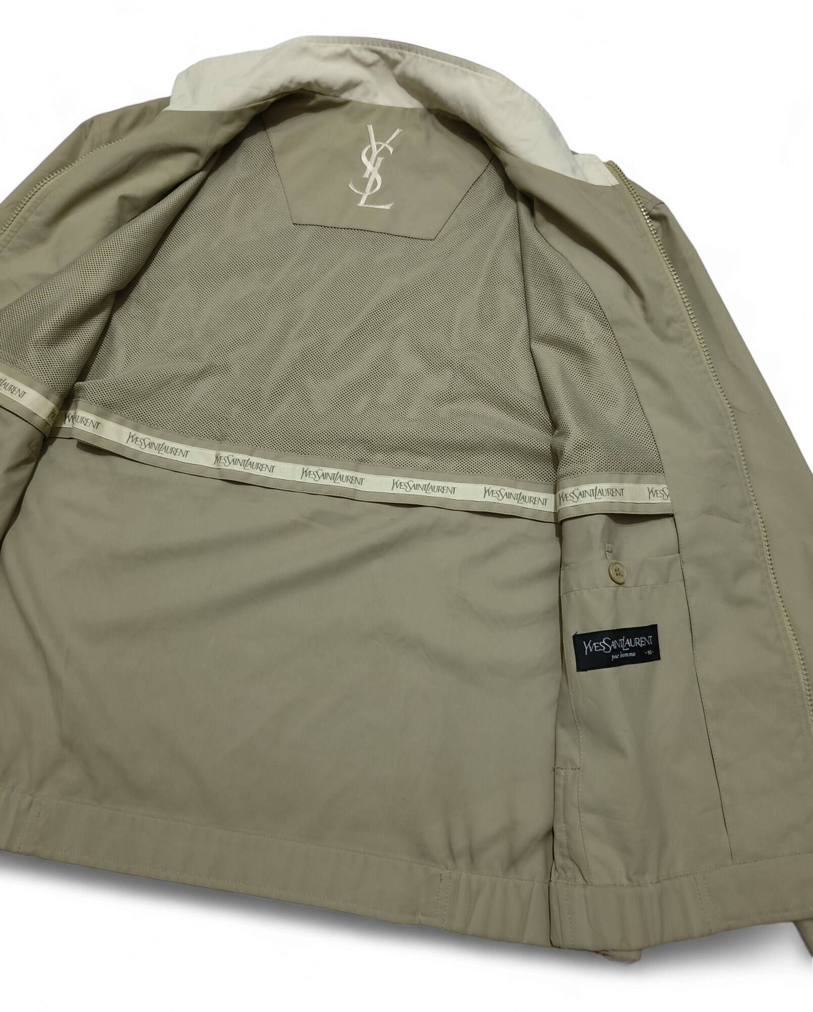 Vintage Yves Saint Laurent YSL Green Tea Color Jacket French