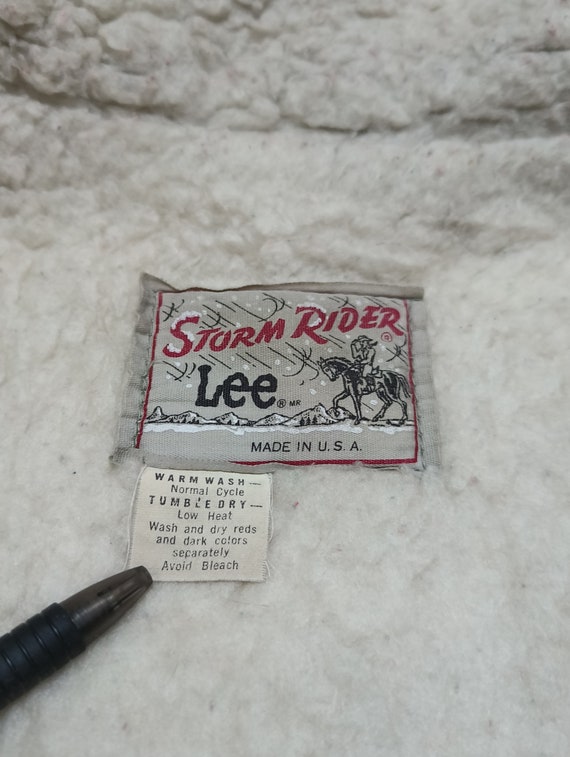 Vintage 70s Lee Storm Rider Made in USA  Denim Je… - image 7