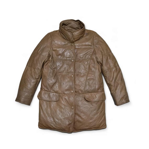 Vintage ANSICH Goose Down Puffer Brown Sheepskin Leather Vintage ANSICH Goose Down Puffer Brown Sheepskin Leather