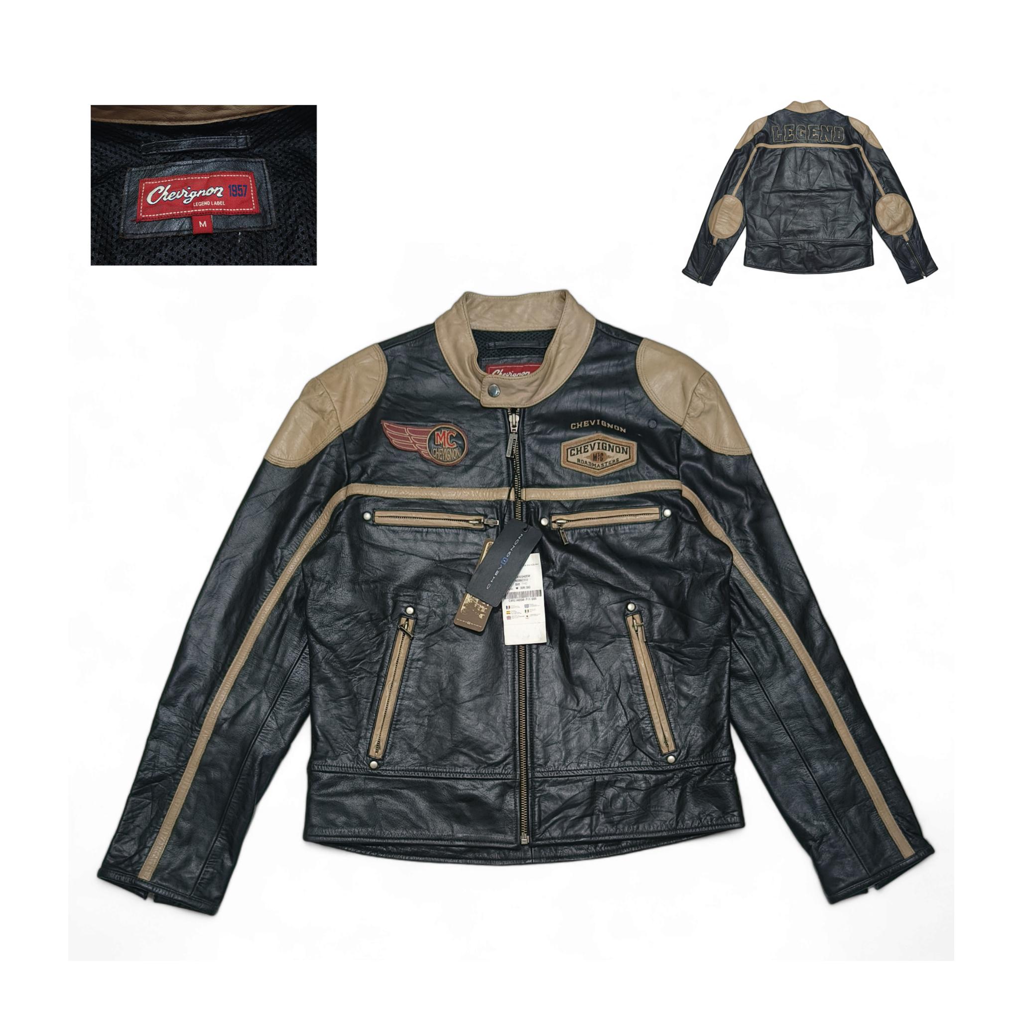 Vintage Mens Leather Chevignon Jacket - Etsy Vintage Mens Leather Chevignon Jacket - Etsy