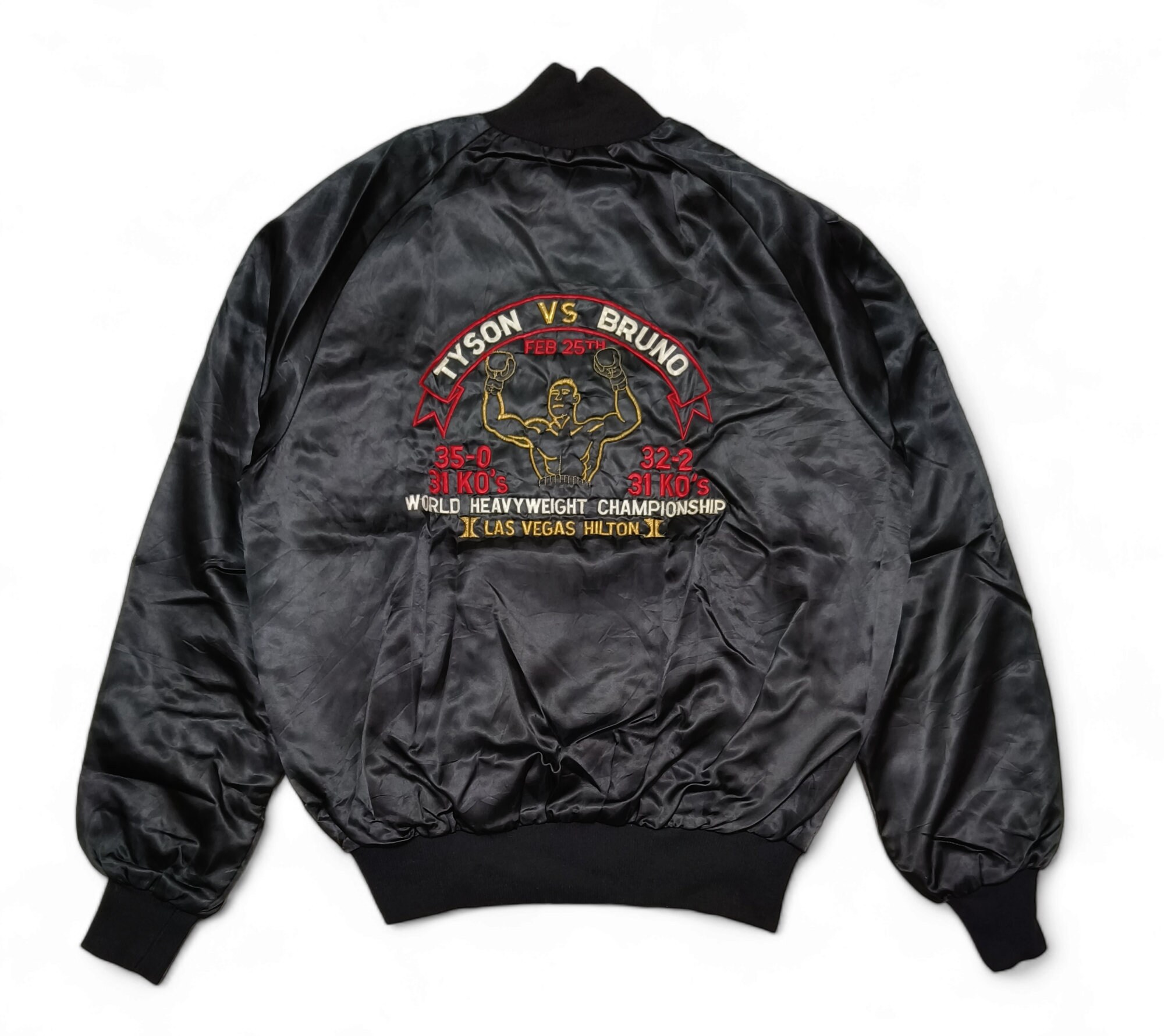 Collectible Item Vintage 80s 1989 Westark Iron Mike Tyson VS Frank Bruno Satin Promo Jacket Boxing Legend World Champion Etsy UK