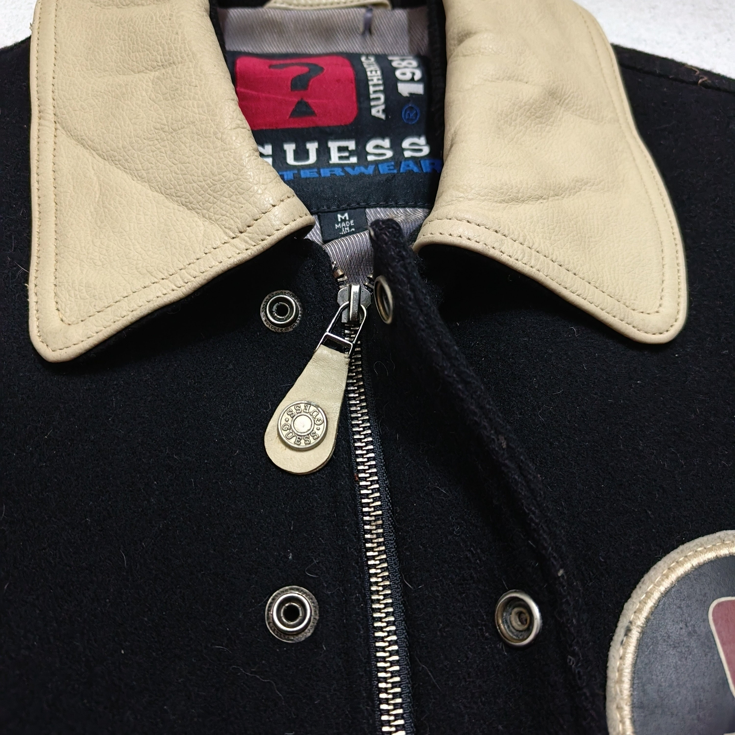 Vintage Guess USA Retro Classic Big Logo Letterman Jacket Vintage Guess USA Retro Classic Big Logo Letterman Jacket