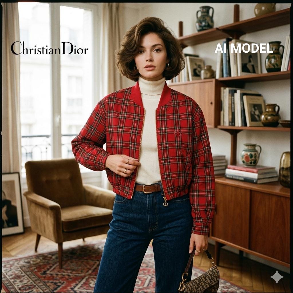 Customized Vintage Y2K 1990s Christian Dior Tartan Cropped Crop