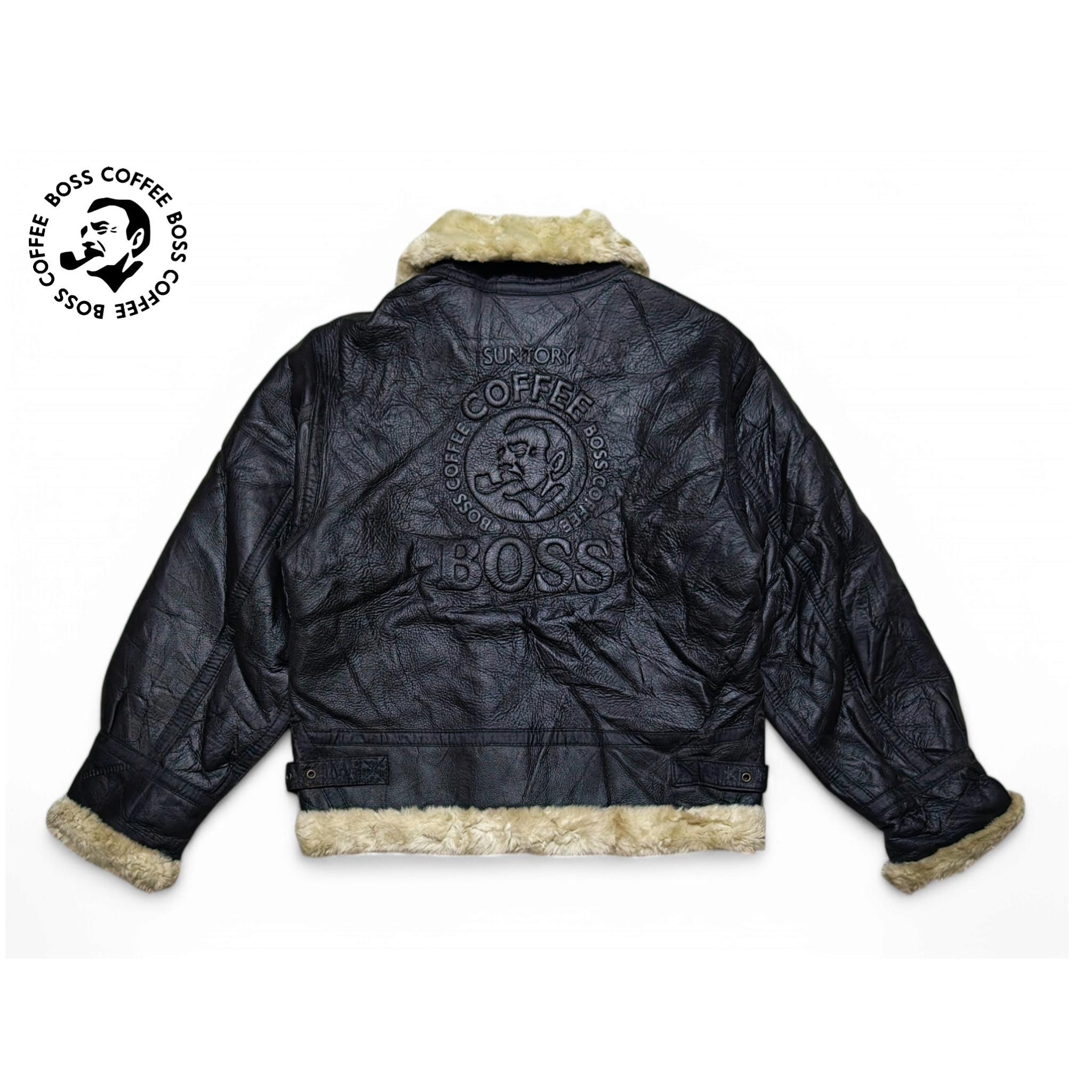 SUNTORY COFFEE BOSS レザーシェルパジャケット SUNTORY COFFEE BOSS レザーシェルパジャケット