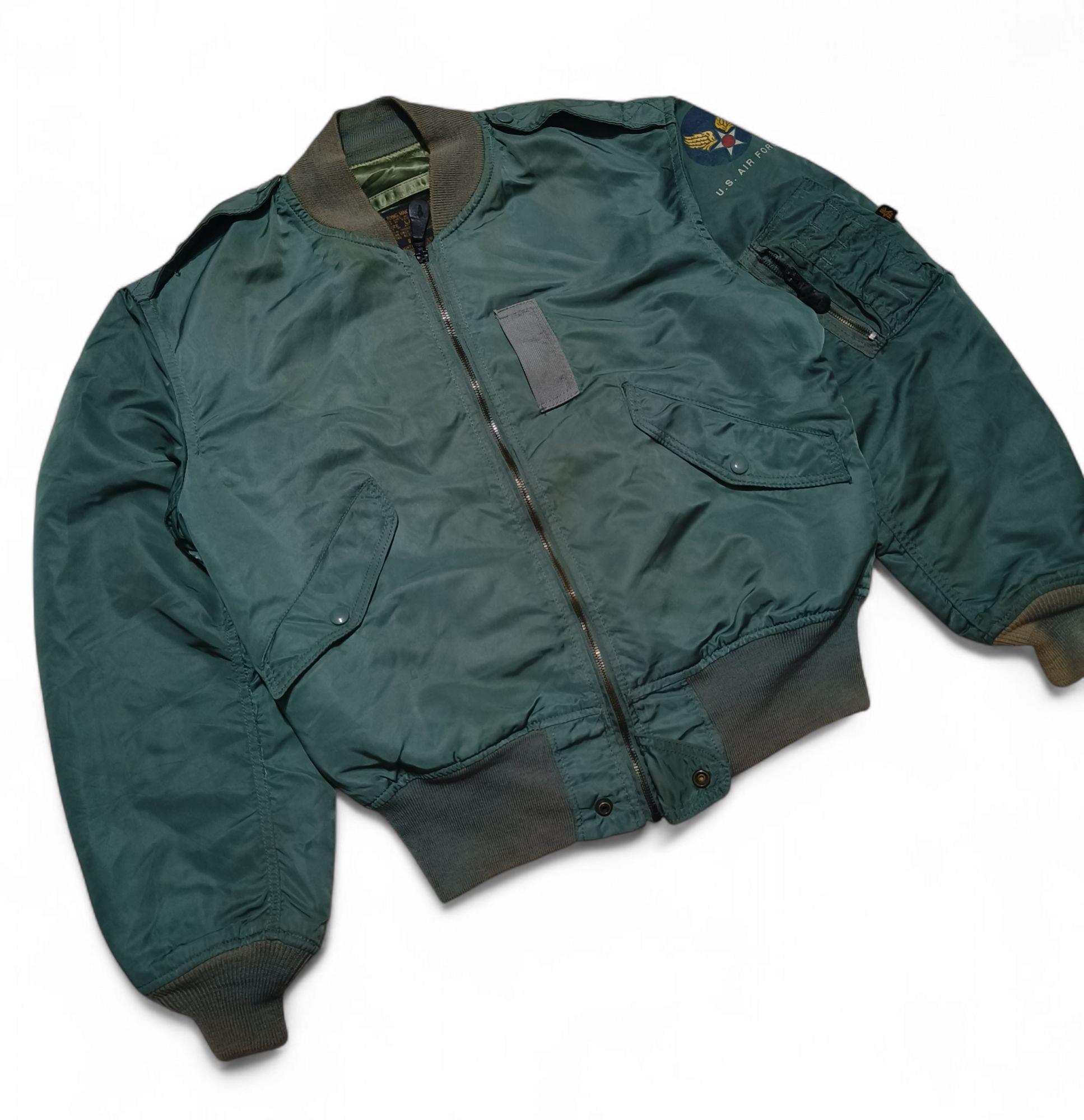 Vintage 90s Alpha Industries L-2B Flight Jacket, Made in USA, Size
