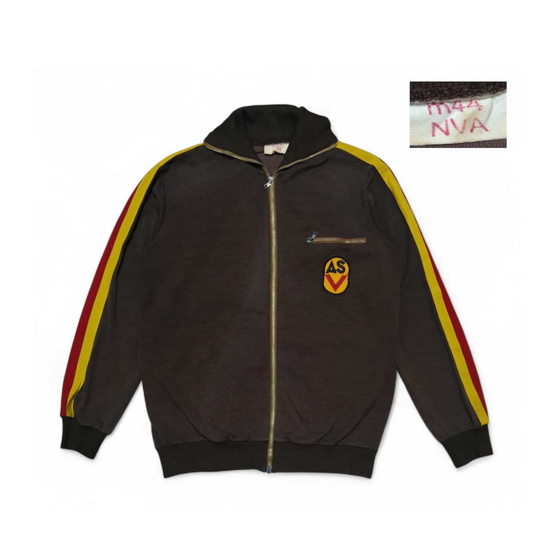 Vintage - 70s East German Army Track Jacket - Sun Faded NVA