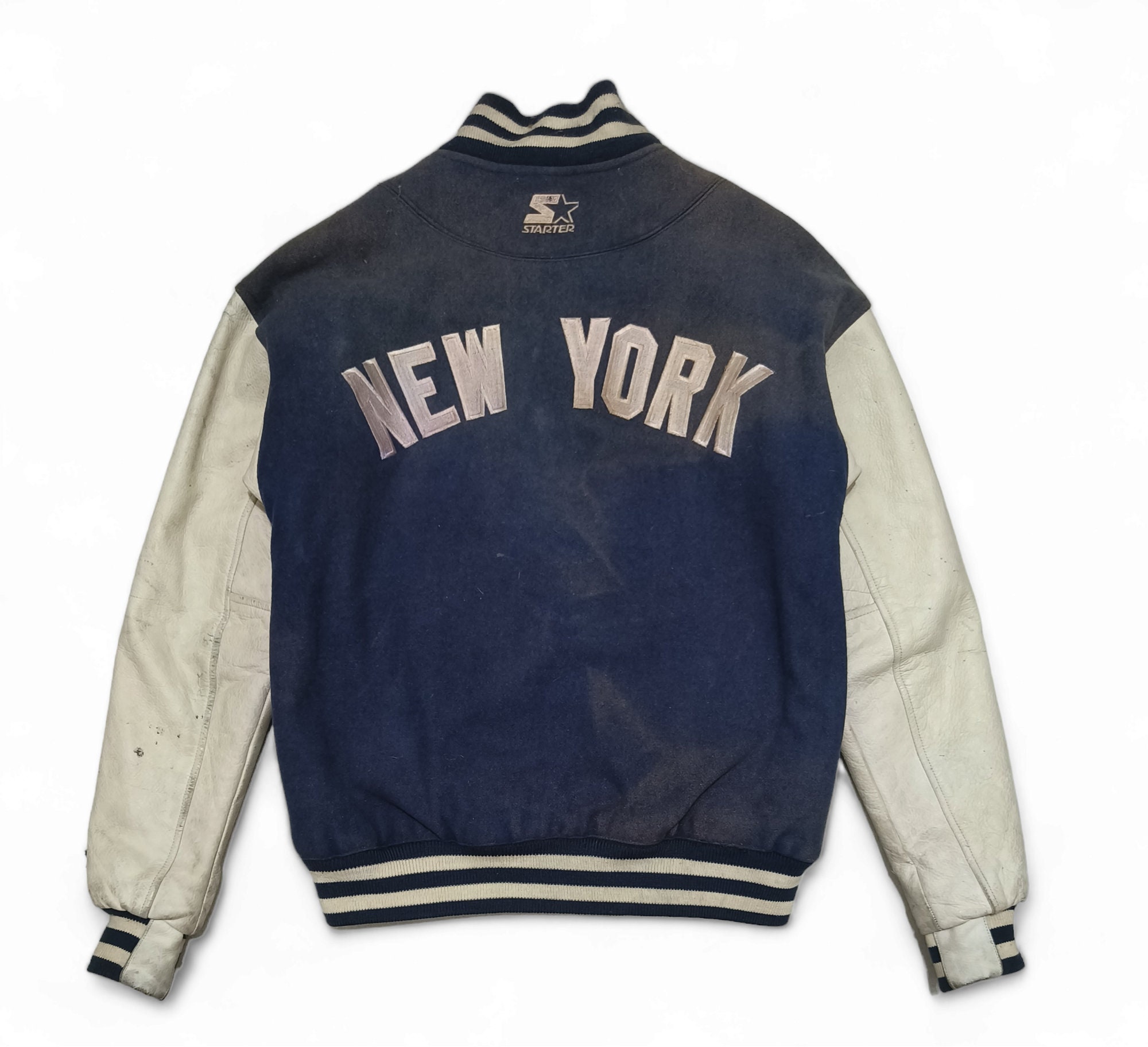 Vintage - Starter New York Yankees Letterman Jacket - Leather