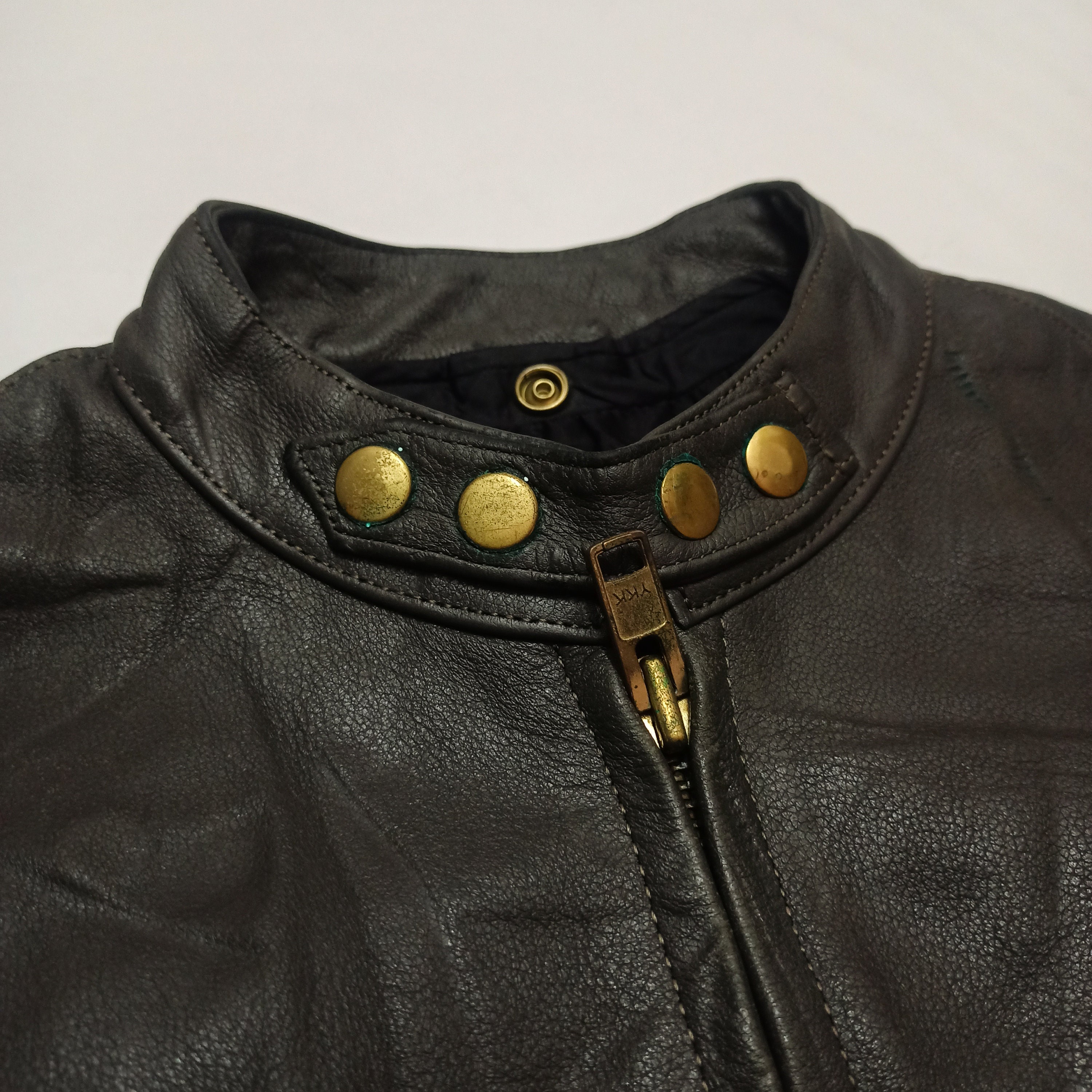 Vintage 80s Morgan Productions Asheville USA Gray Leather