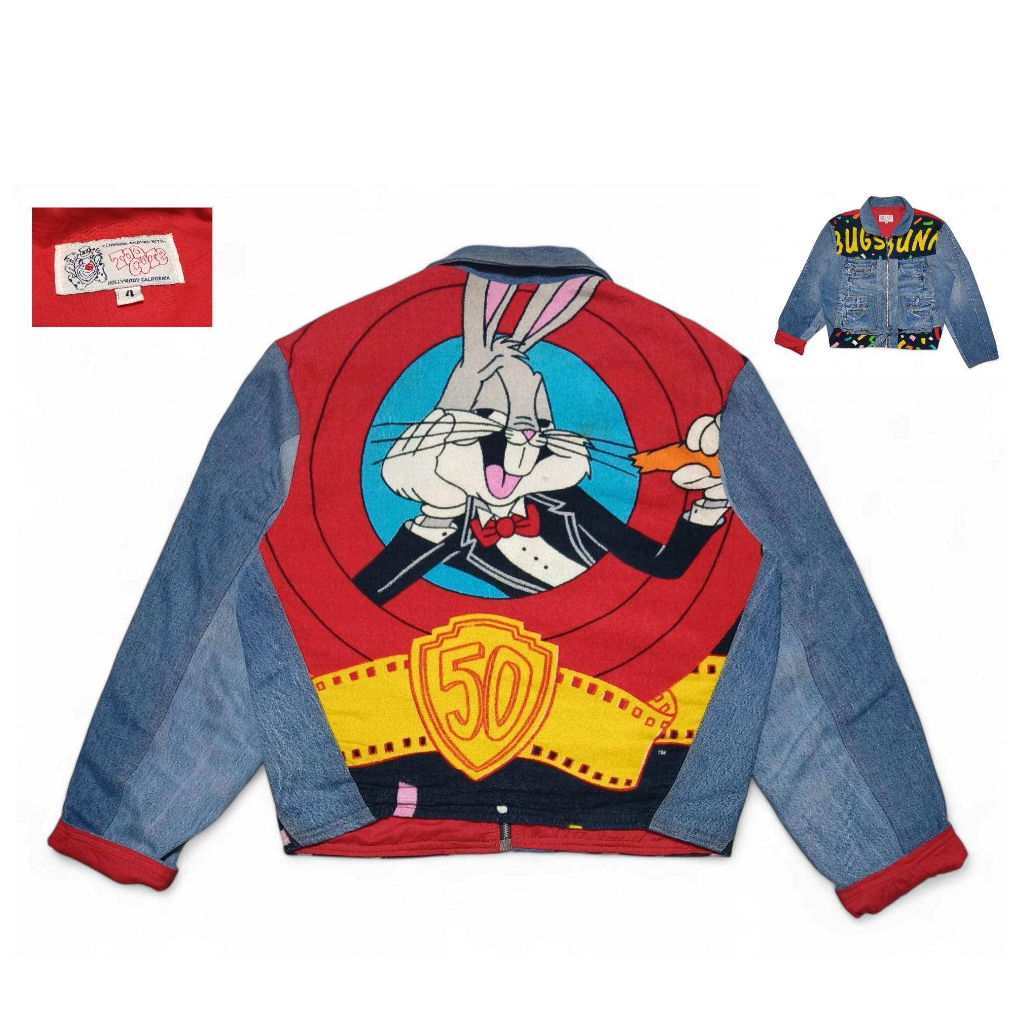 ビンテージデニムジャケット TOO CUTE MADE IN USA Vintage TOO CUTEE (guetta Bros Brothers) X Bugs Bunny Jacket
