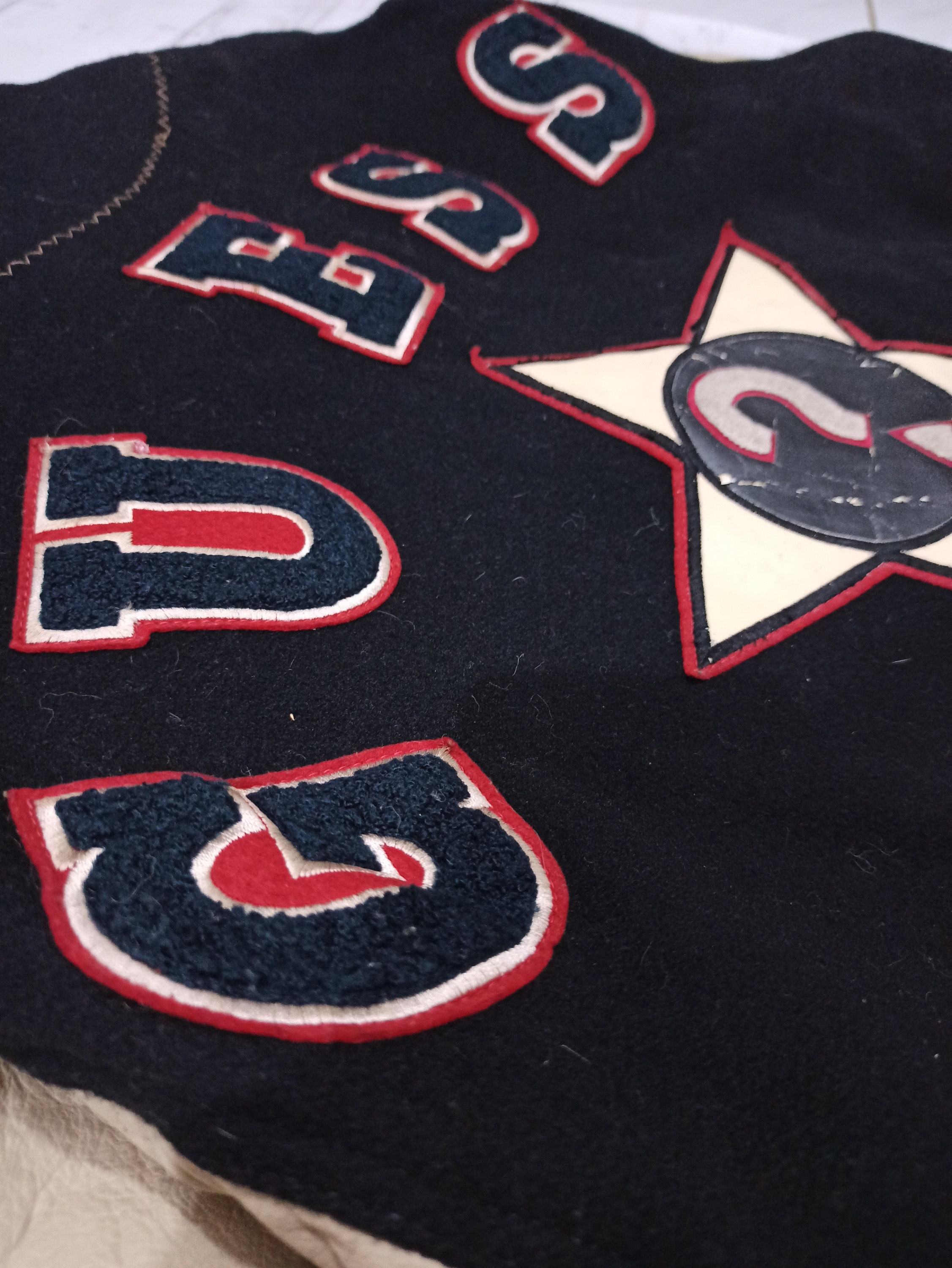 Vintage Guess USA Retro Classic Big Logo Letterman Jacket