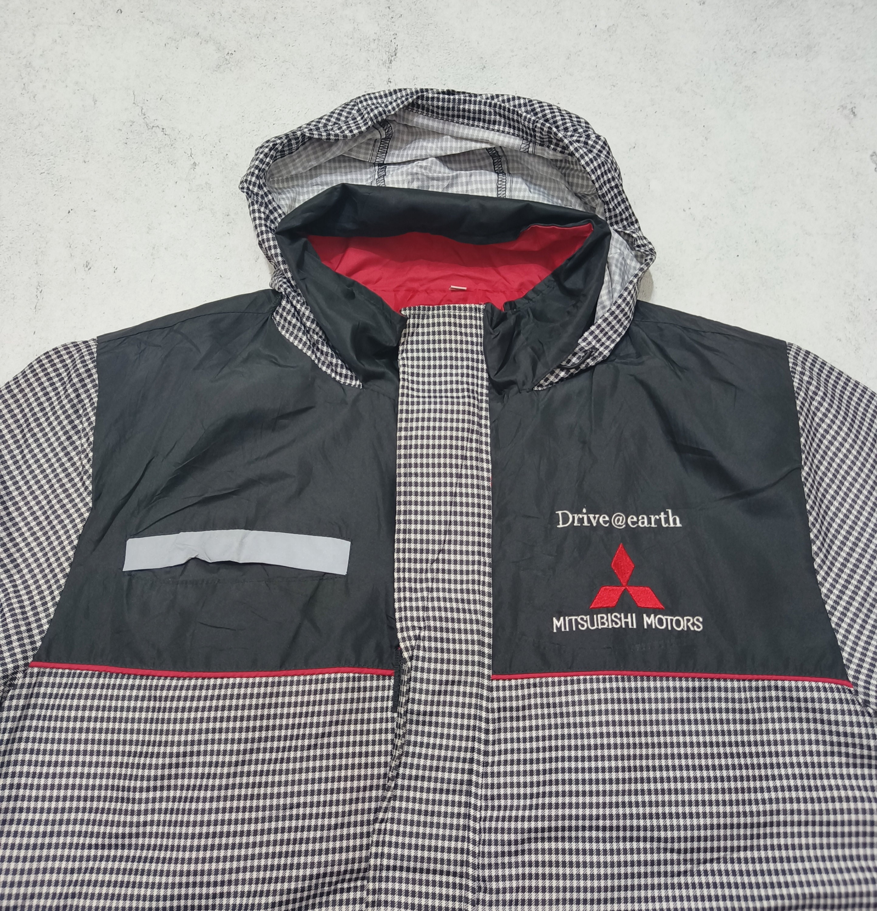 Vintage 90s Mitsubishi Motors Ralliart JDM Racing Long Coat Jacket With ...
