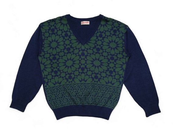 Vintage Balenciaga Paris Old Logo Knitwear Knit Vneck Sweatshirt 