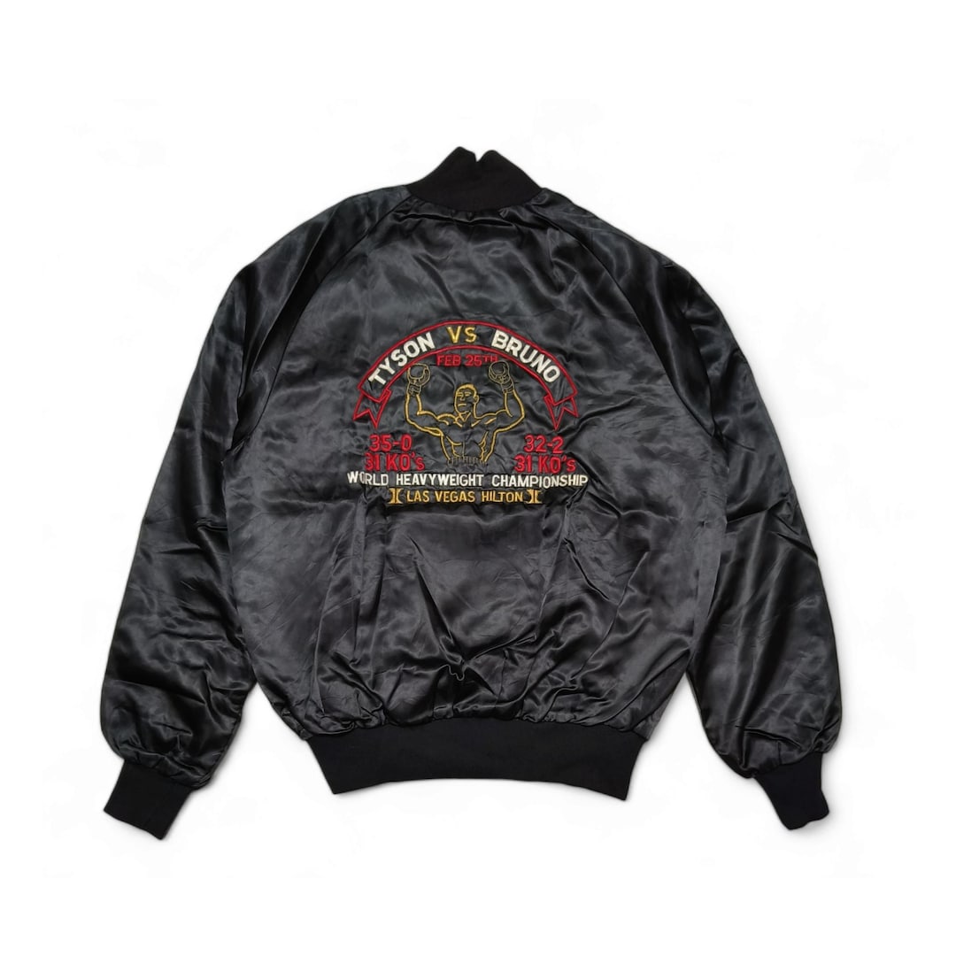Vintage - 80s Mike Tyson Vs Frank Bruno Satin Boxing Jacket - Etsy