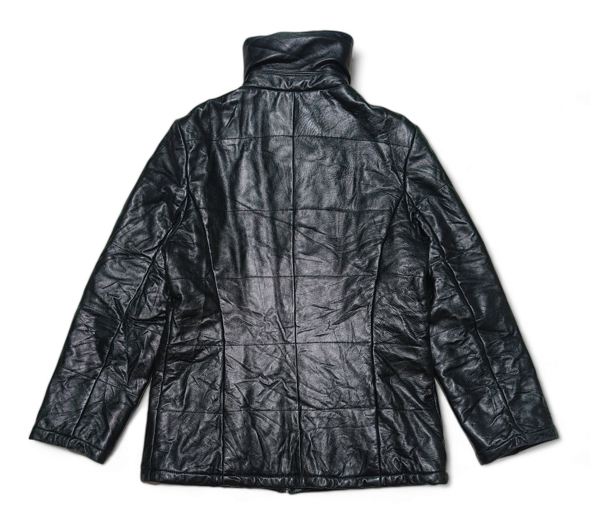 美品　real leather reversiable coat y2k Y2K Leather Jacket Free Shipping - The Vintage Twin
