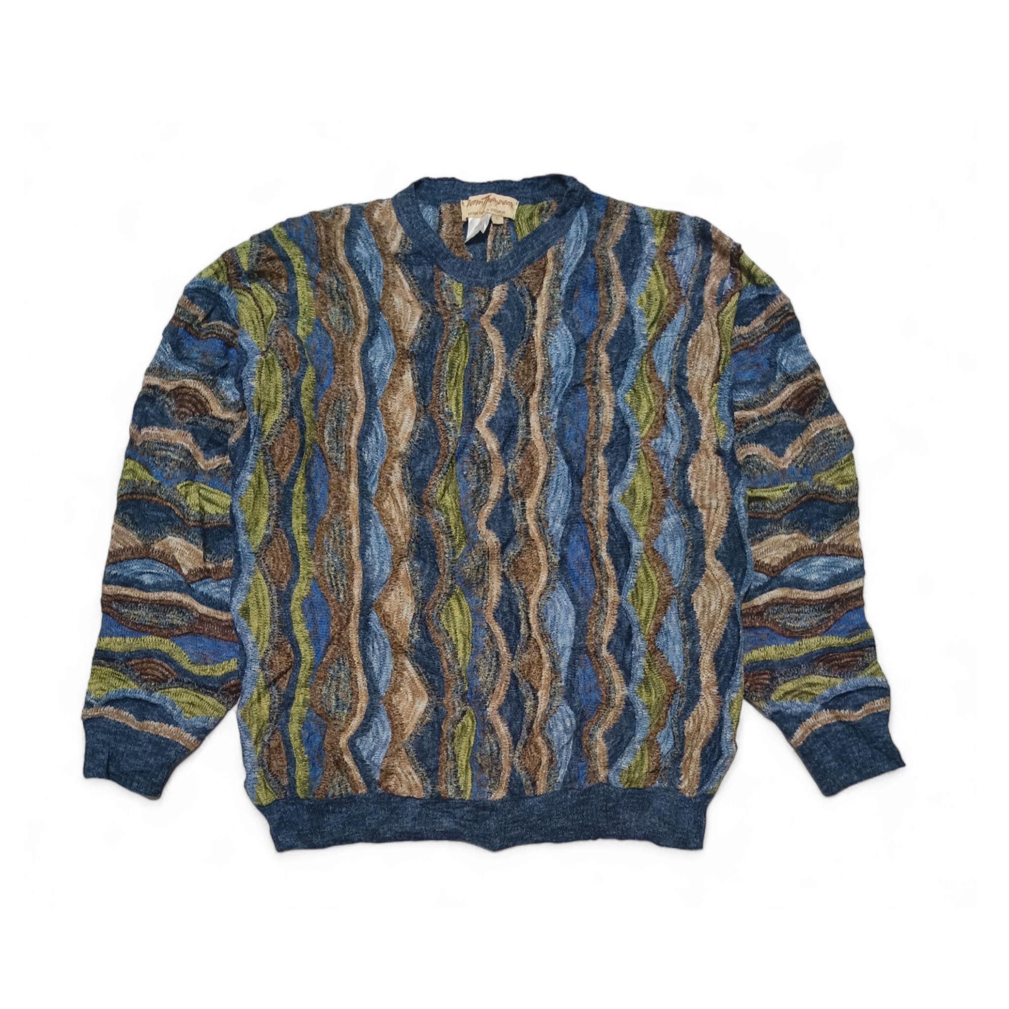 Vintage 90s Coogi Inspired Knit Sweater, Made in Italy, Size L - Etsy