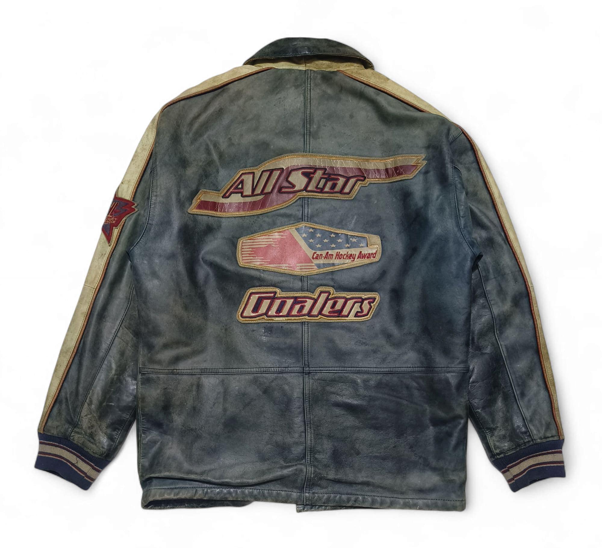 ジャケット・アウター 90s Regulation Avirex Officer's Uniform Vintage - 90s AVIREX Notorious B.I.G. Leather Jacket - Hip